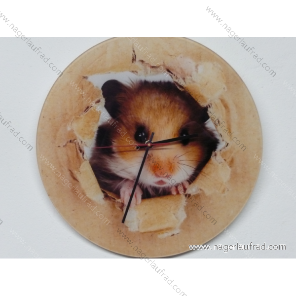 Wand Quarzuhr mit Nager Motiv Art.Nr.275/345